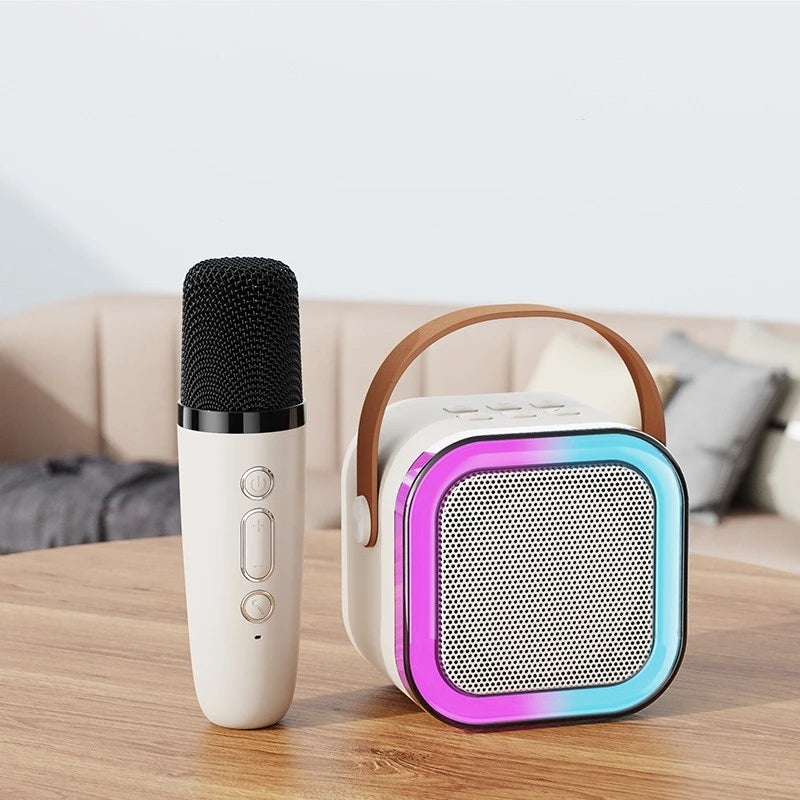 Mini alto-falante sem fio com microfone Karaokê alto-falante Bluetooth portátil com 1 microfone