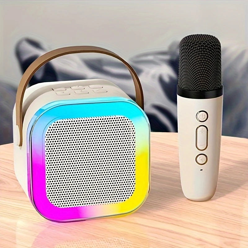 Mini alto-falante sem fio com microfone Karaokê alto-falante Bluetooth portátil com 1 microfone