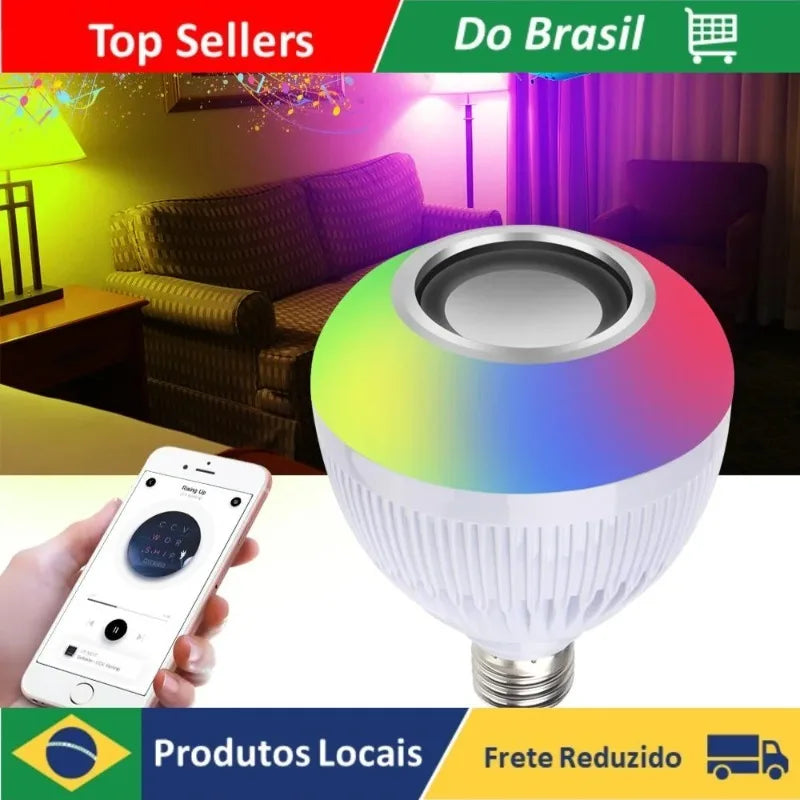 Alto-falante LED 12W alto-falante Bluetooth com controle remoto alto-falante LED alto-falante Bluetooth com luz colorida