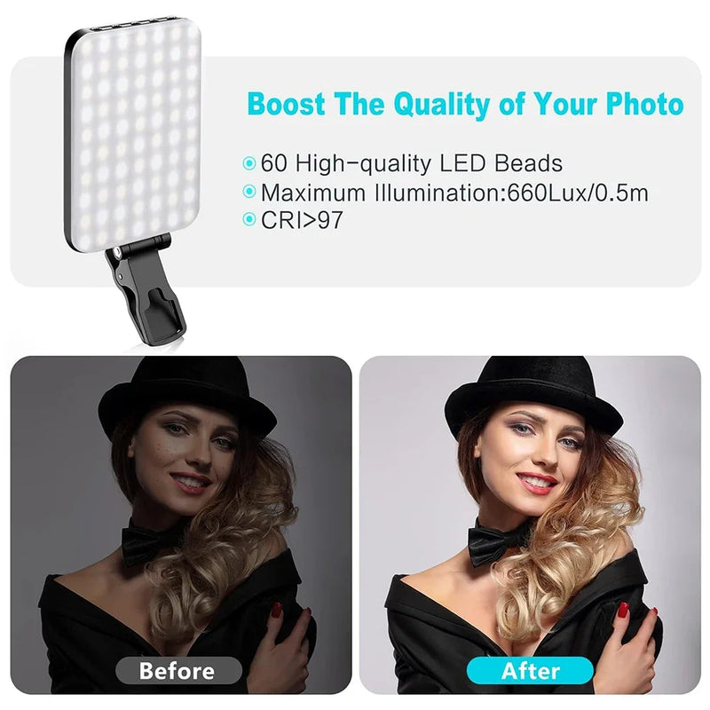 Nova luz de selfie, 60 LED luz