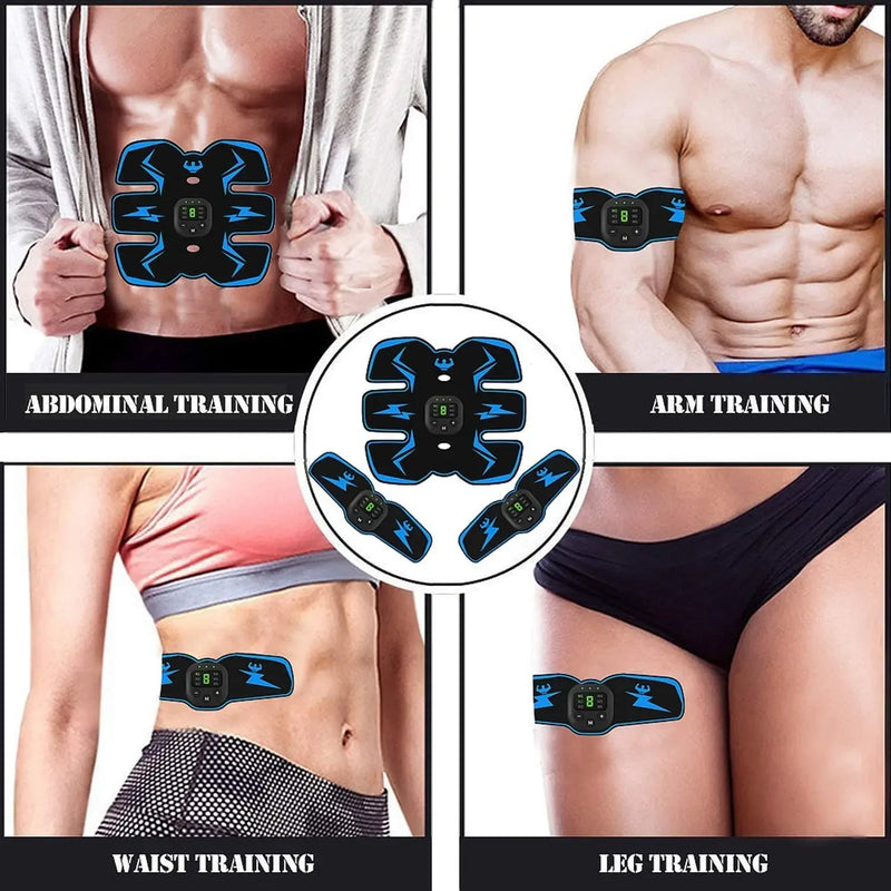 Estimulador Muscular Sem Fio Treinador Smart Fitness Treinamento Abdominal Adesivos